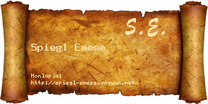 Spiegl Emese névjegykártya